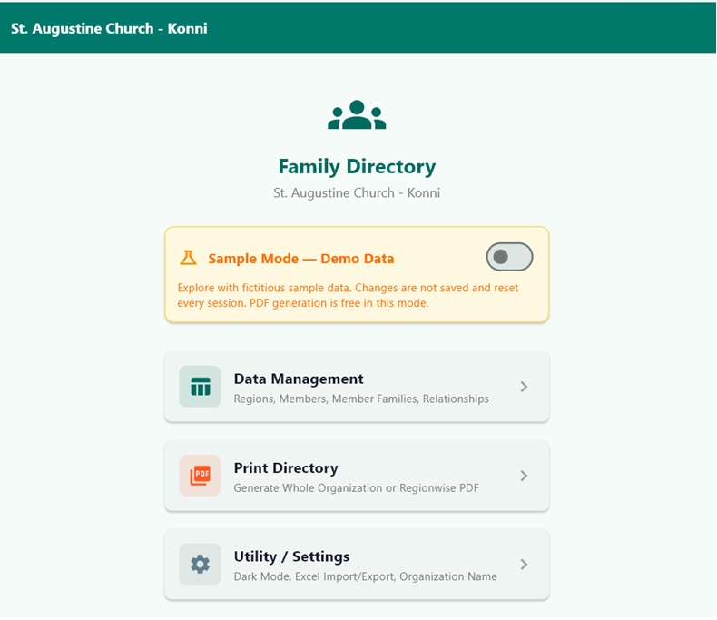 Secure Ledger Main Screen